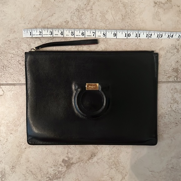 Salvatore Ferragamo Gancini Wristlet Clutch - Picture 7 of 9